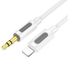 Аудіокабель BOROFONE BL20 iP to 3.5mm male, silicone, 1m, White