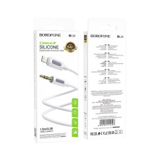 Аудіокабель BOROFONE BL20 iP to 3.5mm male, silicone, 1m, White