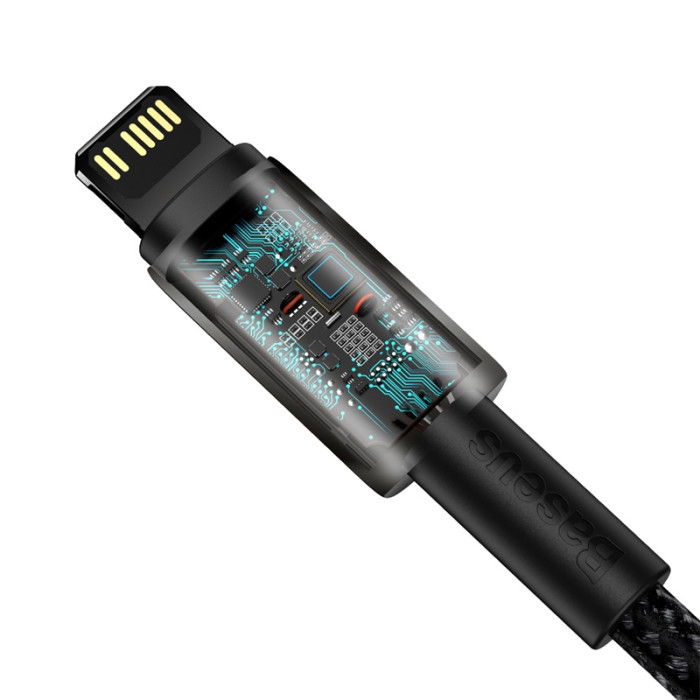 Кабель Baseus Tungsten Gold Fast Charging Data Cable Type-C to iP PD 20W 2m Black
