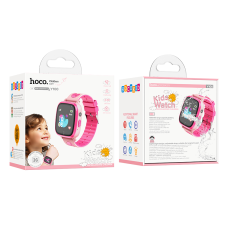 Дитячий cмарт-годинник Hoco Y100 36mm. SIM 2G. 400 mAh. IP65 Pink