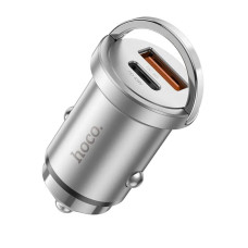 Автомобільний зарядний пристрій HOCO NZ10 Handy PD45W+QC3.0 car charger Silver