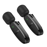 Бездротова мікрофонна система HOCO L15 dual-mic (iP/Type-C) Black