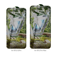 Захисне скло HOCO Full screen HD privacy protection tempered glass set for iP12 Pro Max (25PCS)(G11) Black