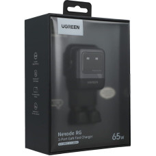 Мережевий зарядний пристрій UGREEN Uno RG 65W 3-Port GaN Fast Charger EU