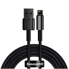 Кабель Baseus Tungsten Gold Fast Charging Data Cable USB to iP 2.4A 2m Black