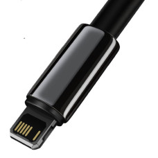 Кабель Baseus Tungsten Gold Fast Charging Data Cable USB to iP 2.4A 2m Black