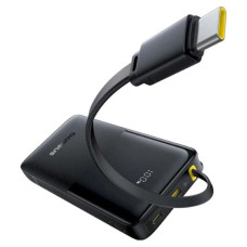Зовнішній акумулятор Baseus Bipow 2 Digital Display Power Bank With Built-in USB-C Cable 10000mah 20W Cluster Black