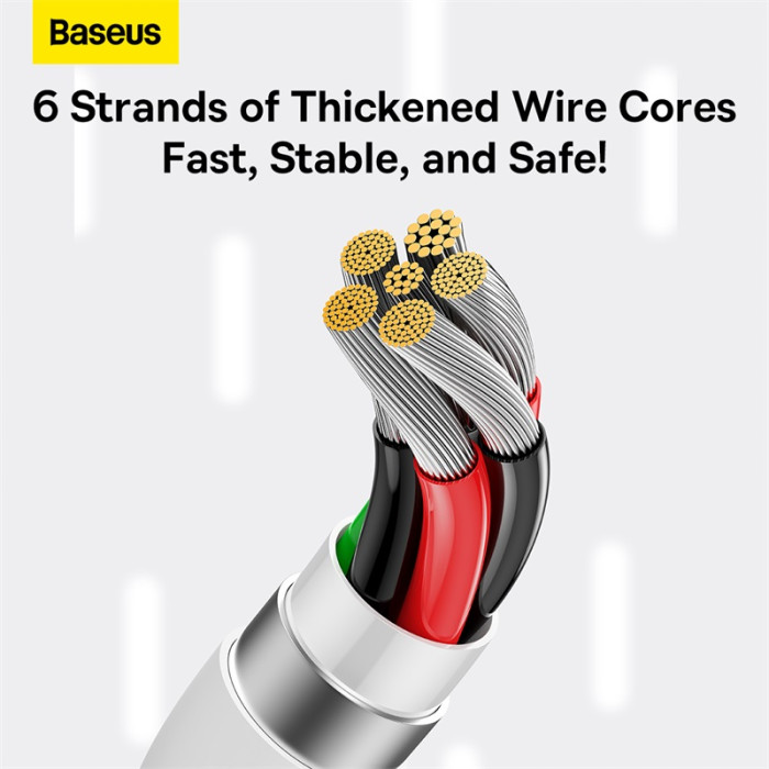 Кабель Baseus Superior Series Fast Charging Data Cable USB to Type-C 100W 2m Moon White