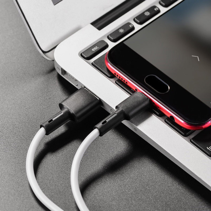 Кабель BOROFONE BX31 Soft silicone charging data cable for Micro White