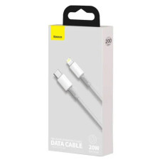 Кабель Baseus High Density Braided Fast Charging Data Cable Type-C to iP PD 20W 2m White