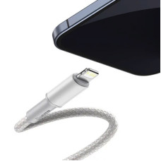 Кабель Baseus High Density Braided Fast Charging Data Cable Type-C to iP PD 20W 2m White