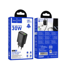 Мережевий зарядний пристрій HOCO N63 Gentle PD30W+QC3.0 charger (EU) Black