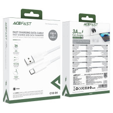 Кабель ACEFAST C18-04 USB-A to USB-C braid charging data cable White