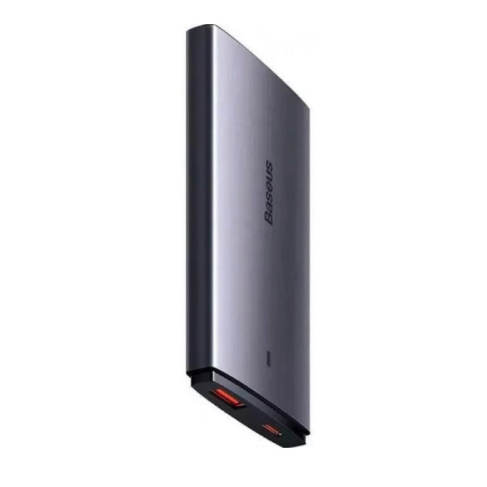 Мережевий зарядний пристрій з кабелем Baseus GaN5 Pro Ultra-Slim Fast Charger C+U 65W Gray((With Mini White Cable C to C 100W(20V/5A) 1m Black)