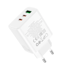 Мережевий зарядний пристрій HOCO C126A Pure power PD40W three-port(2C1A) charger White