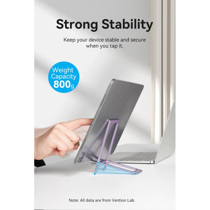 Тримач для телефона Vention Portable Cell Phone Stand Holder for Desk Aluminum Alloy Type Gray (KCZH0)