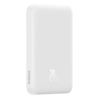 Зовнішній акумулятор Baseus Magnetic Mini Wireless Fast Charge Power Bank 5000mAh 20W Stellar White（With Simple Series Charging Cable Type-C to Typ
