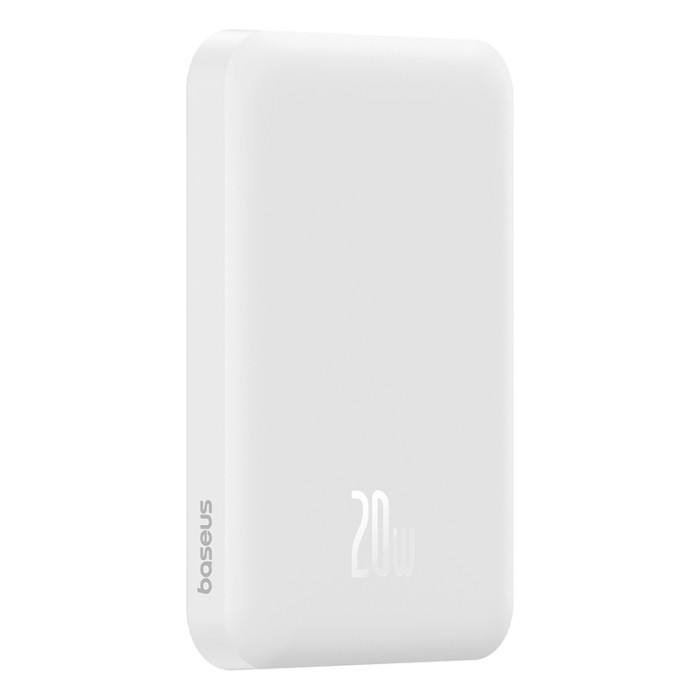 Зовнішній акумулятор Baseus Magnetic Mini Wireless Fast Charge Power Bank 5000mAh 20W Stellar White（With Simple Series Charging Cable Type-C to Typ