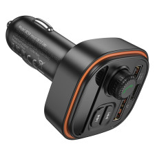 АЗП з FM-модулятором BOROFONE BC59 Heroic car BT FM transmitter Black