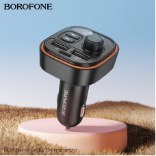 АЗП з FM-модулятором BOROFONE BC59 Heroic car BT FM transmitter Black
