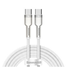Кабель Baseus Cafule Series Metal Data Cable Type-C to Type-C 100W 2m White