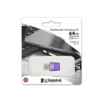 Флеш-накопичувач Kingston USB 3.2 DT microDuo 3C 64GB (Type-A/Type-C) (200Mb/s)