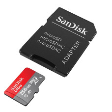 Карта пам'яті microSDXC (UHS-1) SanDisk Ultra 256Gb class 10 A1 (150MB/s) (adapter SD)