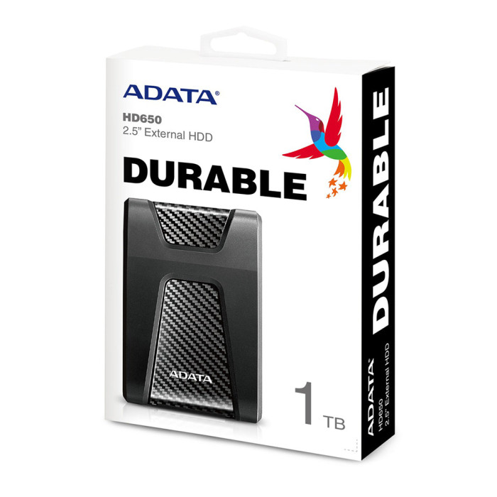 Зовнішній жорсткий диск PHD External 2.5'' ADATA USB 3.1 DashDrive Durable HD650 1TB Black
