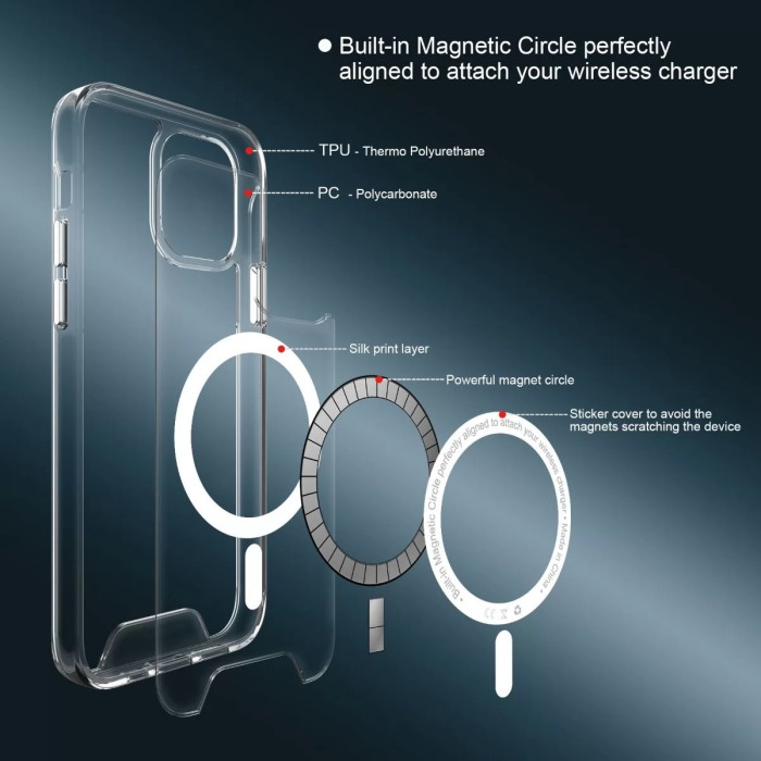 Чохол для смартфона Space Magnetic for Apple iPhone 14 Transparent