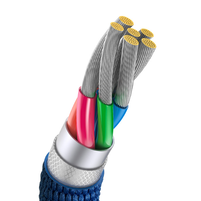 Кабель Baseus Crystal Shine Series Fast Charging Data Cable USB to Type-C 100W 2m Blue