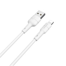 Кабель BOROFONE BX30 USB to iP 2.4A, 1m, silicone, TPE connectors, White