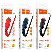 Кабель HOCO X59 USB to Micro 2.4A, 1m, nylon, TPE connectors, Blue