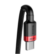 Кабель Baseus Cafule PD2.0 100W flash charging Type-C For Type-C cable (20V 5A)2m Red+Black