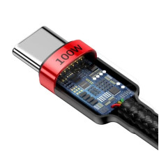 Кабель Baseus Cafule PD2.0 100W flash charging Type-C For Type-C cable (20V 5A)2m Red+Black