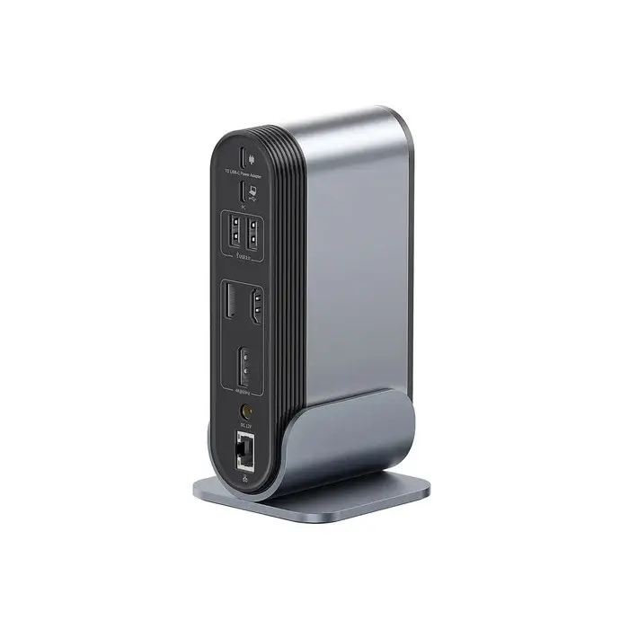 USB-хаб Baseus UnionJoy 17-Port Triple-Display Docking Station Space Grey（USB-C to HDMI4K@60Hz*2+DP4K@60Hz*1+USB3.0*3+USB-C3.0*2+USB2.0*2+PD*1+PC*1+