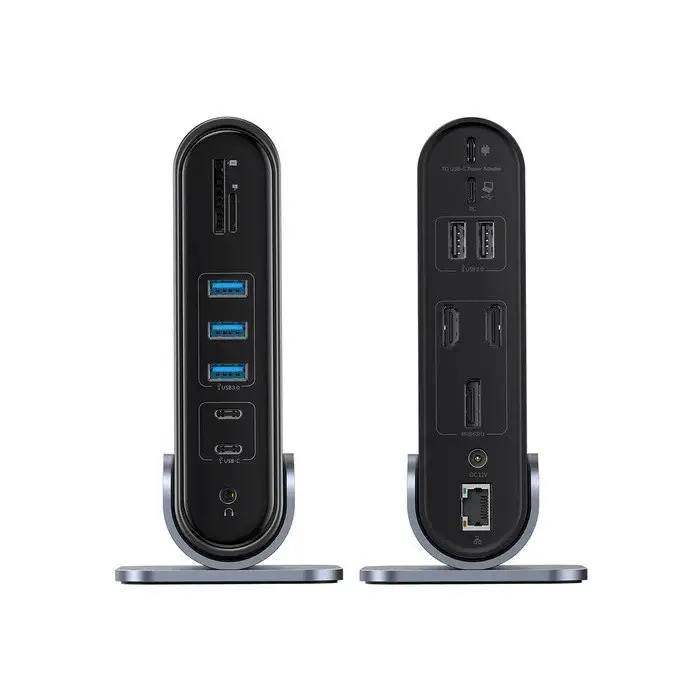 USB-хаб Baseus UnionJoy 17-Port Triple-Display Docking Station Space Grey（USB-C to HDMI4K@60Hz*2+DP4K@60Hz*1+USB3.0*3+USB-C3.0*2+USB2.0*2+PD*1+PC*1+