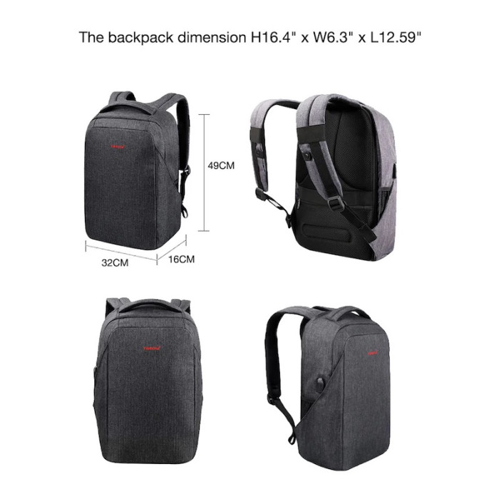 Рюкзак Tigernu T-B3237U 16" Grey