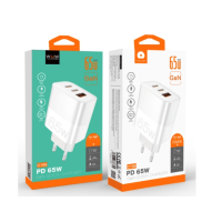 Мережевий зарядний пристрій WUW-C199 PD65W+PD20W+QC18W GaN C white