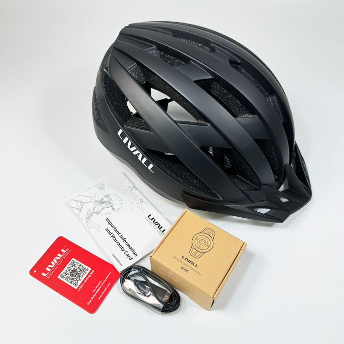 Захисний шолом Livall MT1 NEO (L) Black (58-62см), акустика, мікрофон, сигнали поворотів та стопів, додаток, пульт BR80, Bluetooth