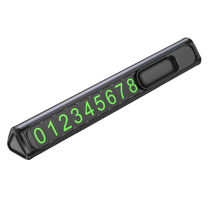 Паркувальна карта BOROFONE FC3 Ronny can hidden parking sign Black Metal Gray