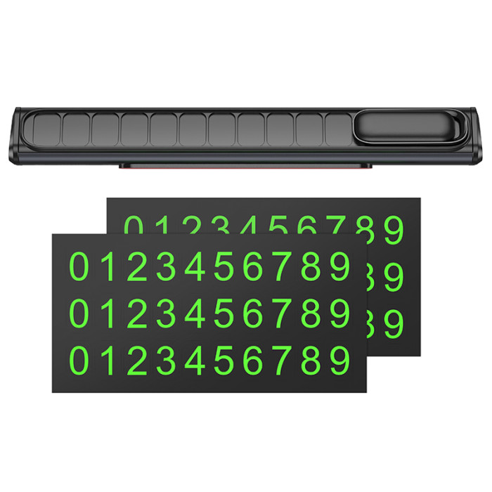 Паркувальна карта BOROFONE FC3 Ronny can hidden parking sign Black Metal Gray