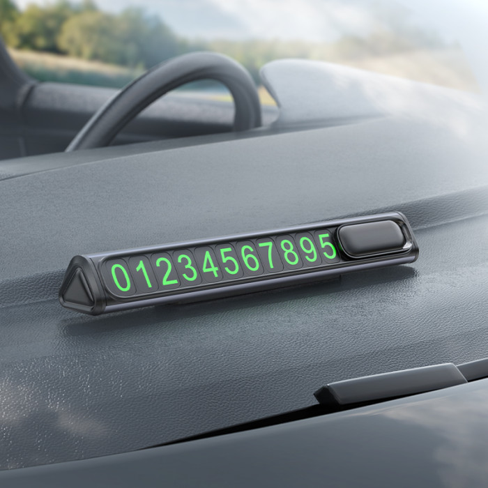 Паркувальна карта BOROFONE FC3 Ronny can hidden parking sign Black Metal Gray