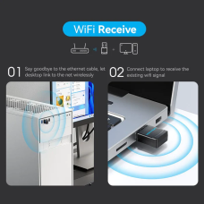 Адаптер Vention USB Wi-Fi Dual Band Adapter 2.4G/5G Black (KDSB0)