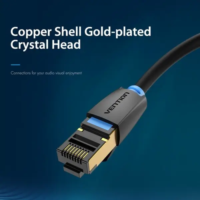 Мережевий кабель Vention Cat.8 SFTP Patch Cable 2M Black (IKABH)