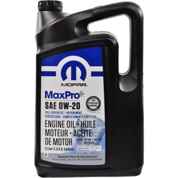 Моторна олива Mopar MaxPro 0W-20 5л (68218951AC)
