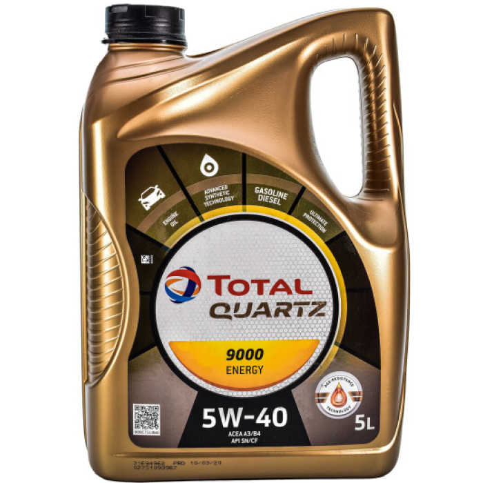 Моторна олива Total Quartz 9000 Energy 5W-40 5л (213697)