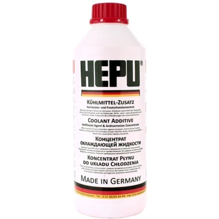 Охолоджувальна рідина Hepu Антифриз-концентрат Hepu Antifreeze (червоний) G12 1.5л (P999-G12)