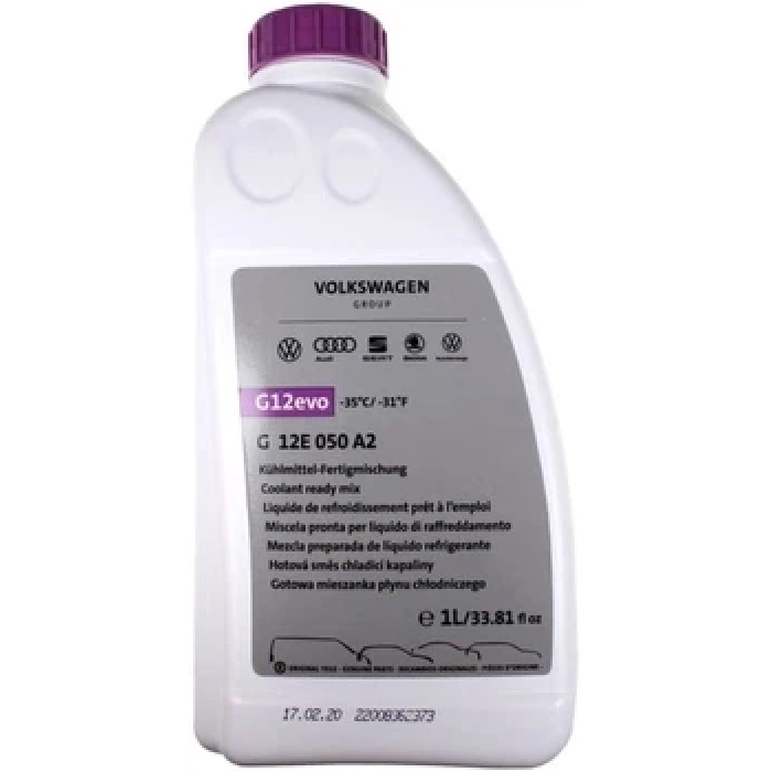 Охолоджувальна рідина VAG Антифриз VAG Coolant ready mix G12evo -35C (фиолетовый) 1л (G12E050A2)