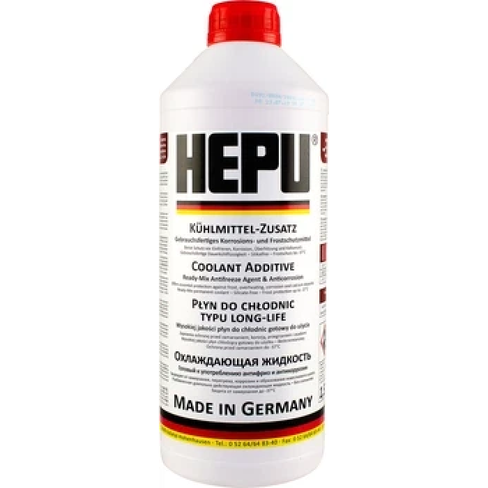 Охолоджувальна рідина Hepu Антифриз Hepu Antifreeze G12 (червоний) 1.5л (P900-RM12)