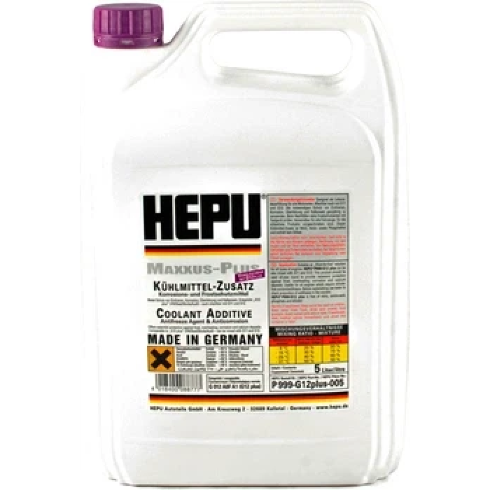 Охолоджувальна рідина Hepu Концентрат антифризу Hepu Antifreeze фіолетовий G12+ 5л (P999-G12Plus-005)